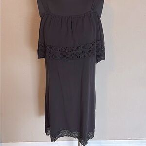Elegant Black Eyelet Lace Trim Dress NWT Sanctuary size  S